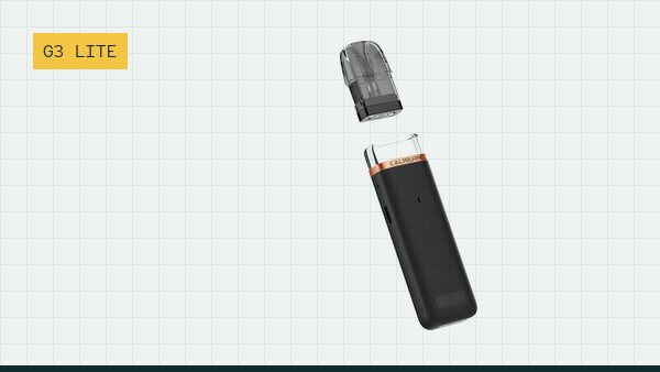 Uwell Caliburn G3 Lite, kılavuz çizgili zemin üzerinde