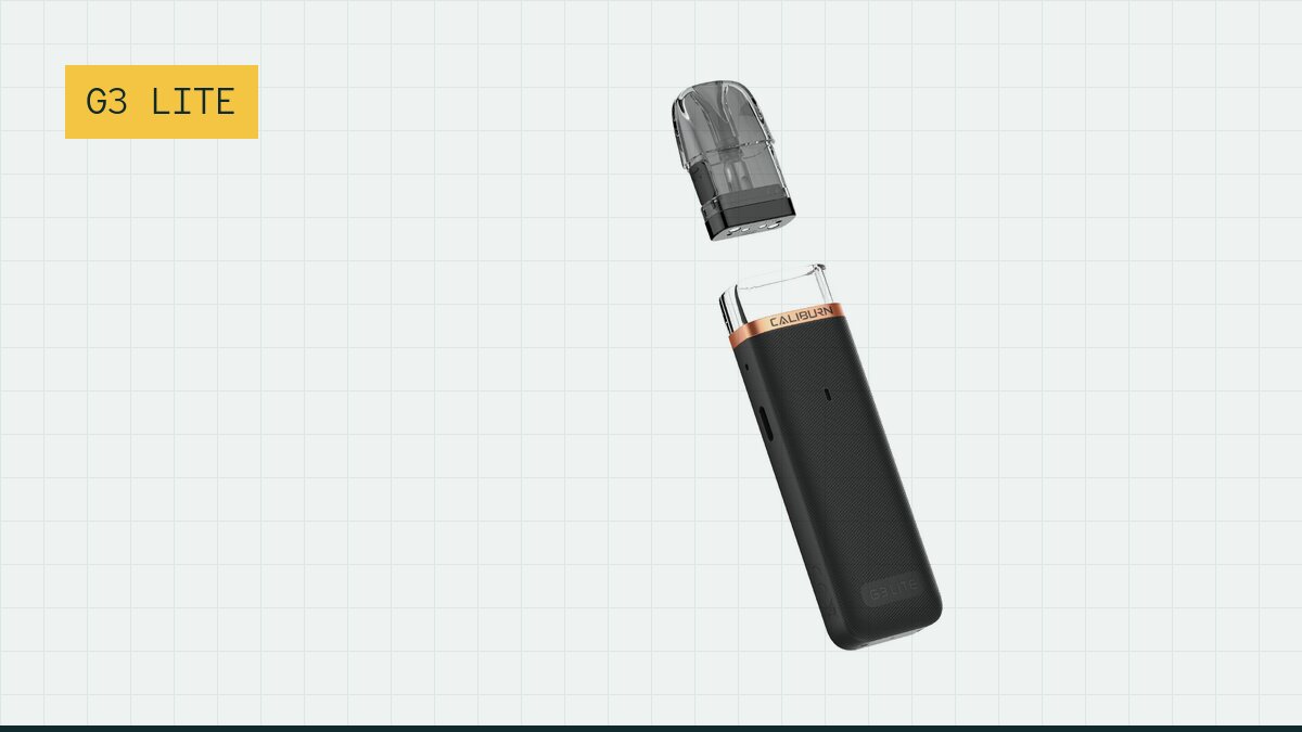 Uwell Caliburn G3 Lite, kılavuz çizgili zemin üzerinde