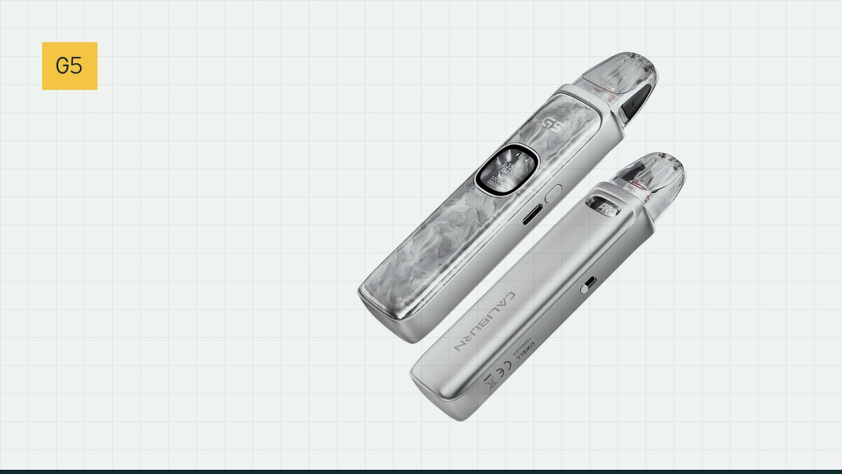 Uwell Caliburn G5, kılavuz çizgili zemin üzerinde